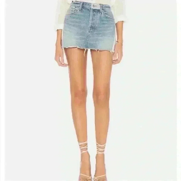 We The Free By Free People Patchwork Mini Denim Skirt - Picture 1 of 6